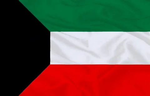 Kuwait Flag Waving Stock Illustration