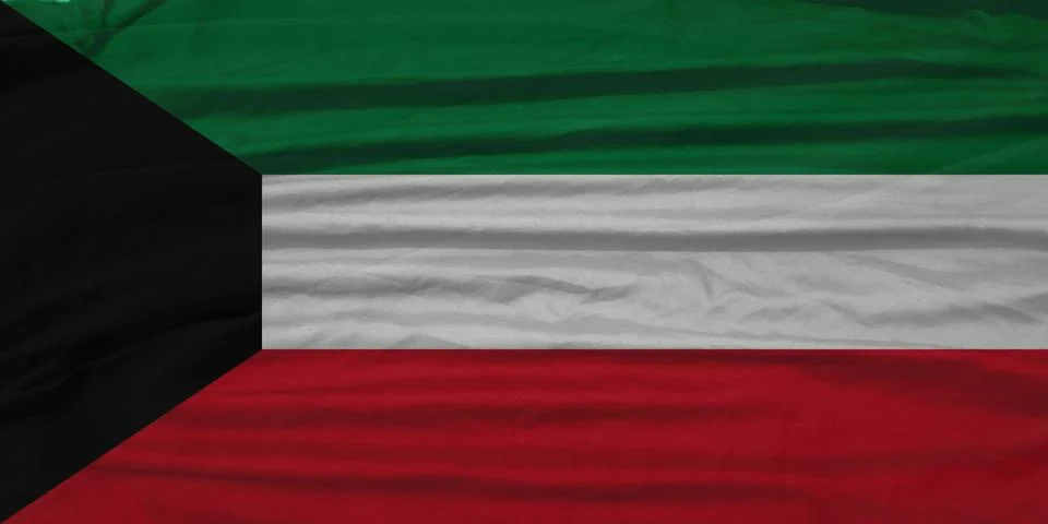Kuwait  Flag wind wave motion Stock Photos