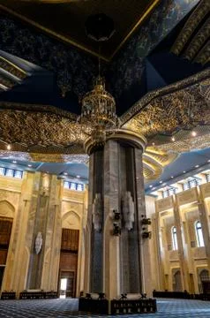Kuwait Grand Mosque interior, Kuwait-city, Kuwait Foto stock