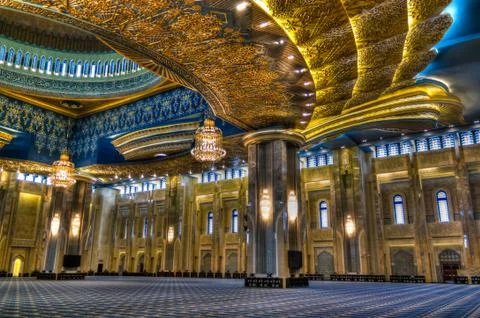 Kuwait Grand Mosque interior, Kuwait-city, Kuwait Foto stock