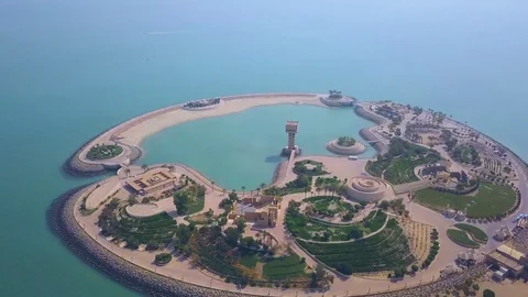Kuwait green island Stock Footage