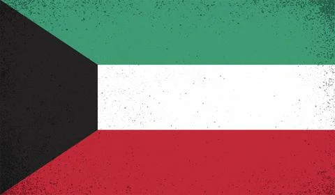 Kuwait grunge style flag. Vector EPS10 Stock Illustration