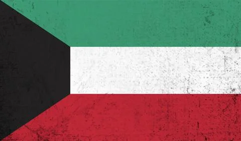 Kuwait grunge style flag. Vector EPS10 Illustrazione stock