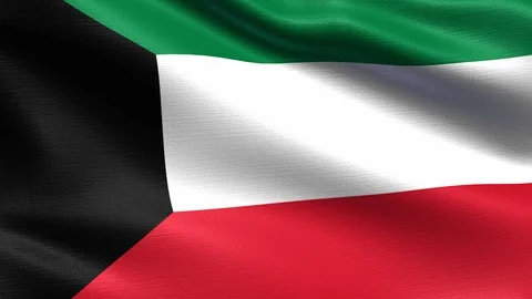 Kuwait Looping Flag 4K Vídeos de archivo 108060890