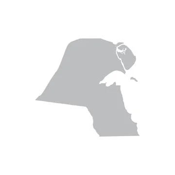 Kuwait Map Logo Vector. Icon Design Capturing the Country's Unique Charm Illustrazione stock