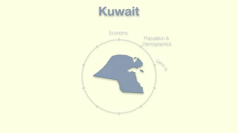 Kuwait MAP revealingmotion graphics data elements Stock Footage 339869768