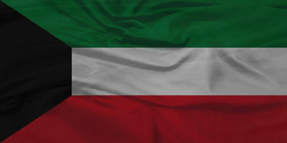 Kuwait   Moving flag texture background Stock Photos