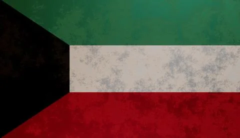 Kuwait national flag. 3D Render Stock Illustration