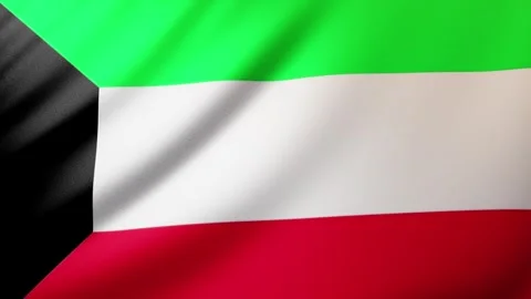 Kuwait national flag Video stock 325416521