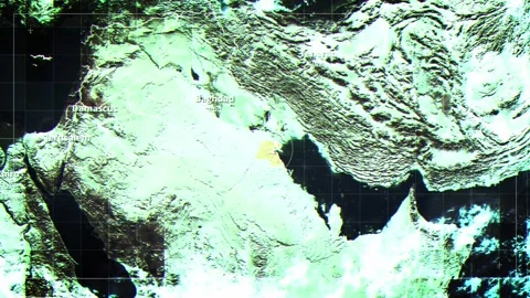 KUWAIT Rotating Map Satelite Map Style Video stock 324284252