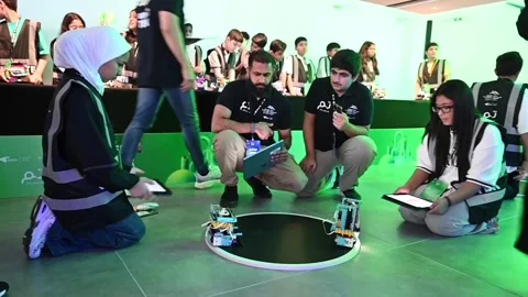 Kuwait: Student Tech Competition in Kuwait City Stock Footage 344802964
