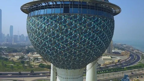 Kuwait tower close up Stock Footage 126591891