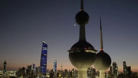 Kuwait Towers Stock Footage 75781384