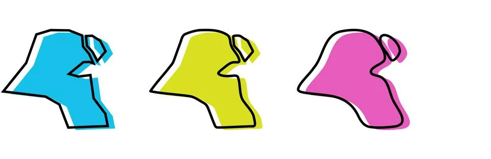 Kuwait vector country map in three levels of smoothness Illustrazione stock