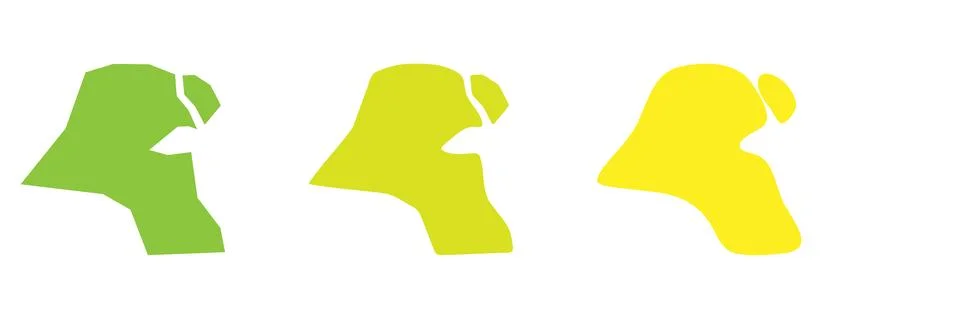 Kuwait vector country map in three levels of smoothness Illustrazione stock