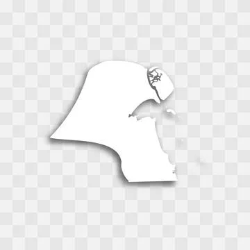 Kuwait vector map silhouette Stock Illustration
