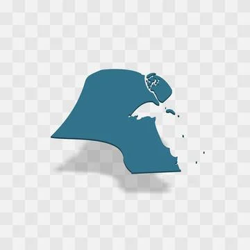 Kuwait vector map silhouette Stock Illustration
