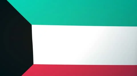 Kuwait Waving Flag Stock Footage 10762084