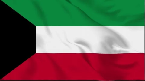 Kuwait Waving Flag, Kuwait Flag, Flag of Kuwait Waving Animation, Kuwait Flag 4K Stock Footage 267058371