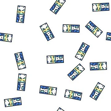 Kuwaiti dinar kwd vector seamless pattern Illustrazione stock