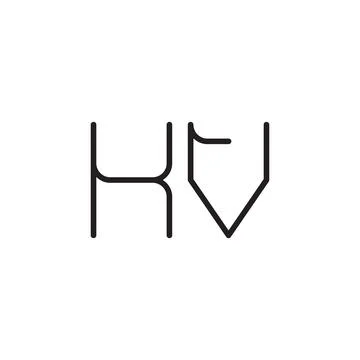 Kv initial letter vector logo icon Stock Illustration