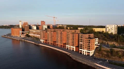 Kvarnholmen, Nacka from above Video stock 248507357