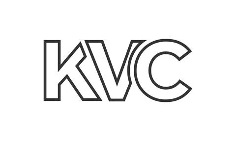 KVC logo design template with strong and modern bold text. Initial based ve.. Stock Illustration
