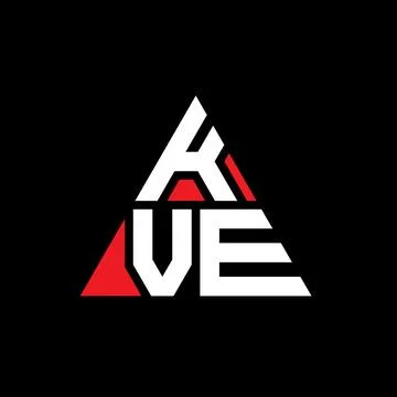 KVE triangle letter logo design with triangle shape. KVE triangle logo desi.. Stock Illustration