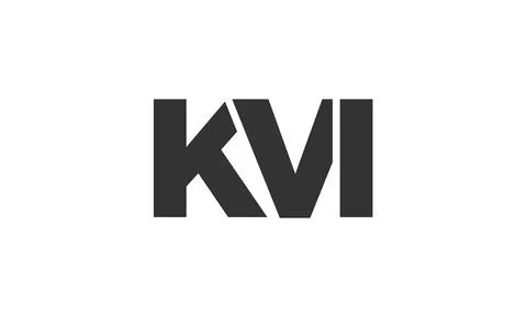 KVI logo design template with strong and modern bold text. Initial based ve.. Stock Illustration