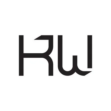 Kw initial letter vector logo icon Illustrazione stock