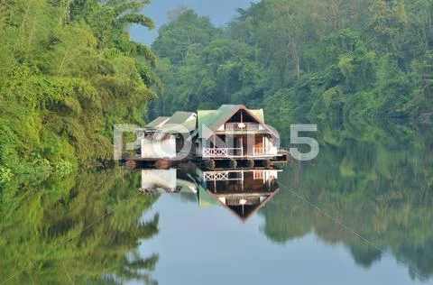 Kwa river in kanchanaburi, thailand Stock Photos