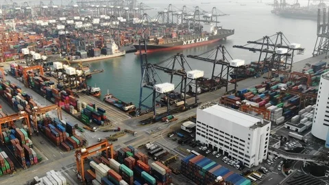 Kwai tsing container terminals Stock Footage 108604598