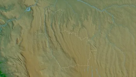 Kwango, Democratic Republic of the Congo - outlined. Physical 스톡 일러스트