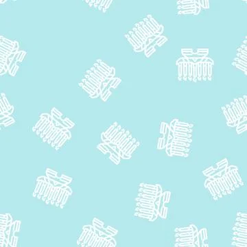 Kwanzaa holiday line vector seamless pattern Stock Illustration
