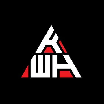 KWH triangle letter logo design with triangle shape. KWH triangle logo desi.. Stock Illustration