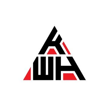 KWH triangle letter logo design with triangle shape. KWH triangle logo desi.. Stock Illustration
