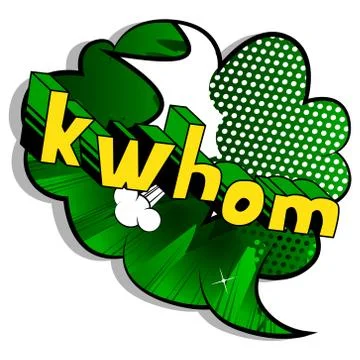 Kwhom - Vector illustrated comic book style expression. Stock Illustration
