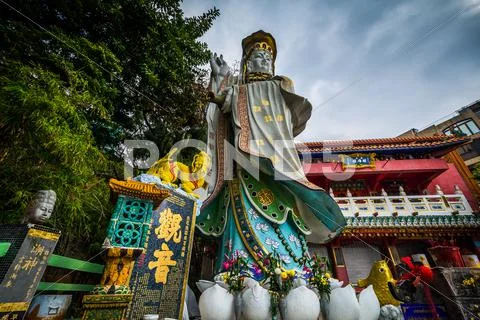 The Kwum Yam Shrine at Repulse Bay, in Hong Kong, Hong Kong. Stock Photos