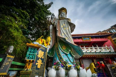 The Kwum Yam Shrine at Repulse Bay, in Hong Kong, Hong Kong. Stock Photos