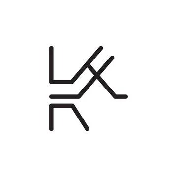 Kx initial letter vector logo icon Stock-Illustration