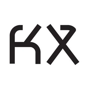 Kx initial letter vector logo icon Stock Illustration