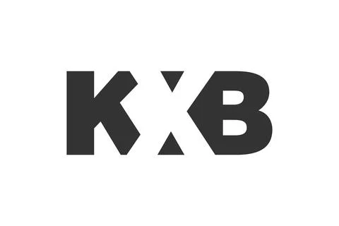 KXB logo design. Initial letter K X B bold font style for tech startups, co.. Stock Illustration