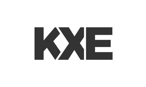 KXE logo design template with strong and modern bold text. Initial based ve.. Stock Illustration