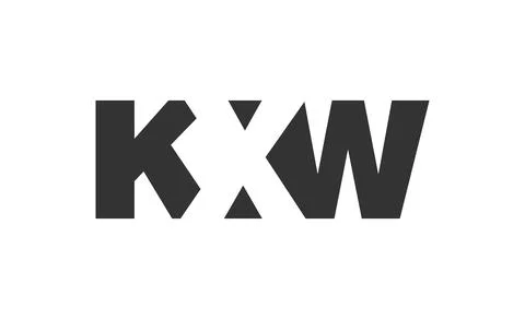 KXW logo design. Initial letter K X W bold font style for tech startups, co.. Stock Illustration