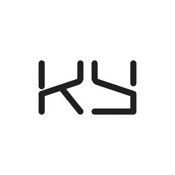 Ky initial letter vector logo icon Stock Illustration