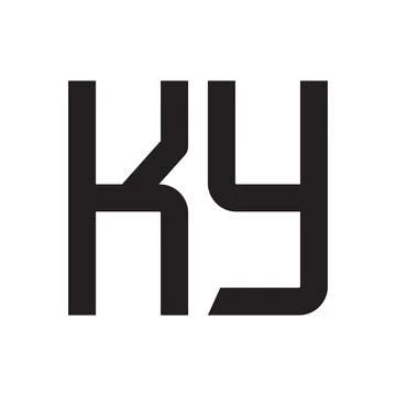 Ky initial letter vector logo icon Stock Illustration