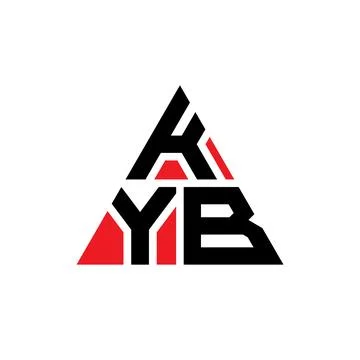 KYB triangle letter logo design with triangle shape. KYB triangle logo desi.. Stock Illustration