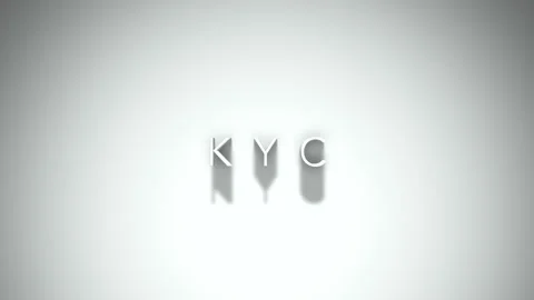Kyc 3D title animation with shadows on a white background Stock Footage 297516946