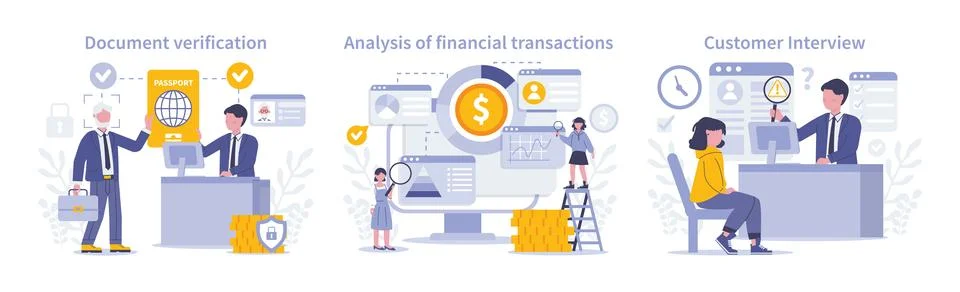 KYC concept. Flat vector illustration. Stock Illustration