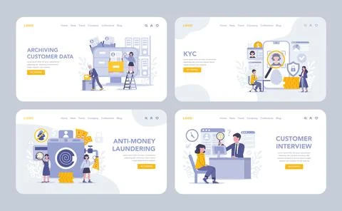 KYC concept. Flat vector illustration. Stock Illustration